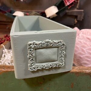 Handmade One-of-a-Kind Chippy Green Upcycled Sewing Box
